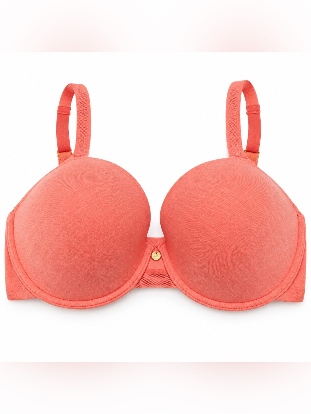 Natori Sublime Bra Women size 34DD Coral Pink Molded Underwire T-Shirt 731129